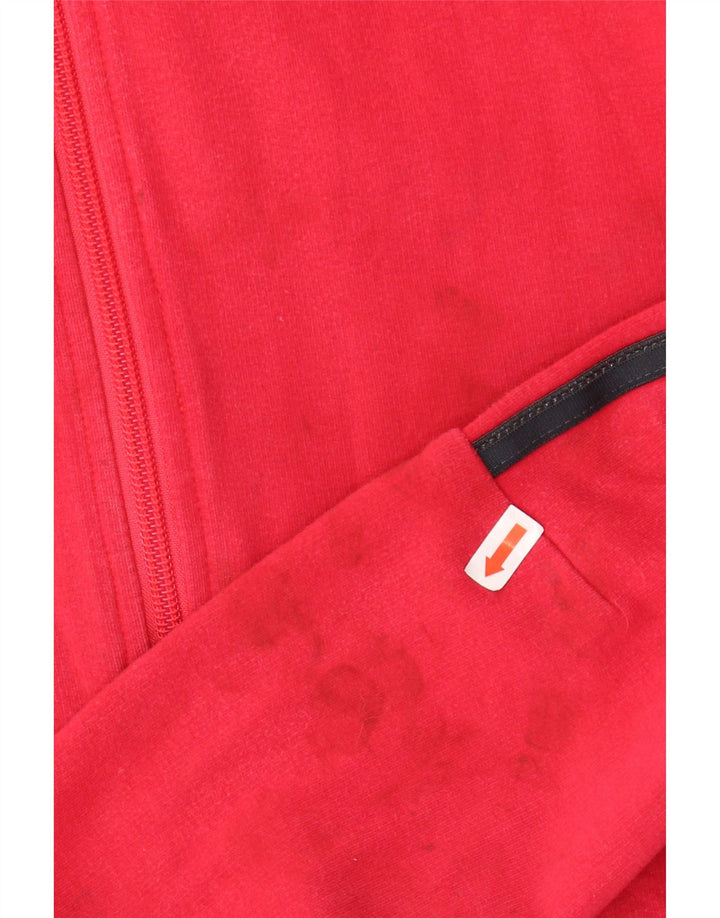 Jachetă de trening pentru femei ADIDAS UK 12, bumbac roșu mediu