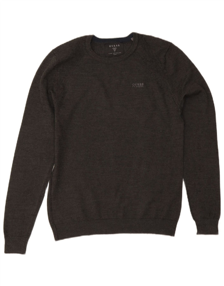 Pulover Guess pentru femei cu decolteu triplu UK 12 Lână verde medie
