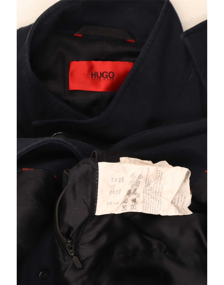 Palton pentru bărbați Hugo Boss EU 52 XL bumbac bleumarin