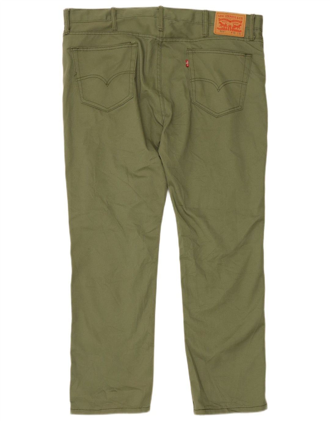 Pantaloni casual Levi's 511 Slim pentru bărbați L40 L30 Poliester verde
