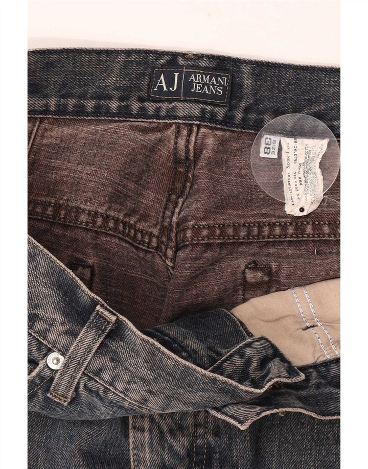 Blugi drepti pentru bărbați Armani W38 L33 Bumbac albastru