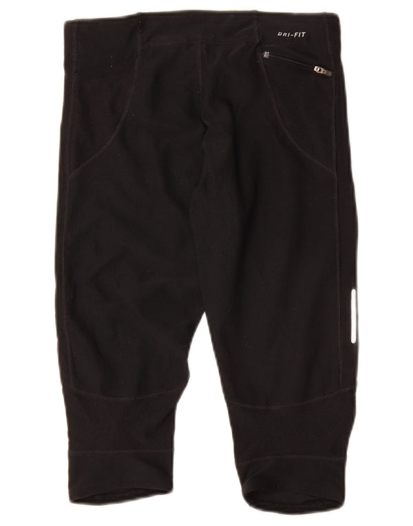 Pantaloni scurti sport Nike Dri Fit Bermuda pentru femei UK 4 XS Poliester negru