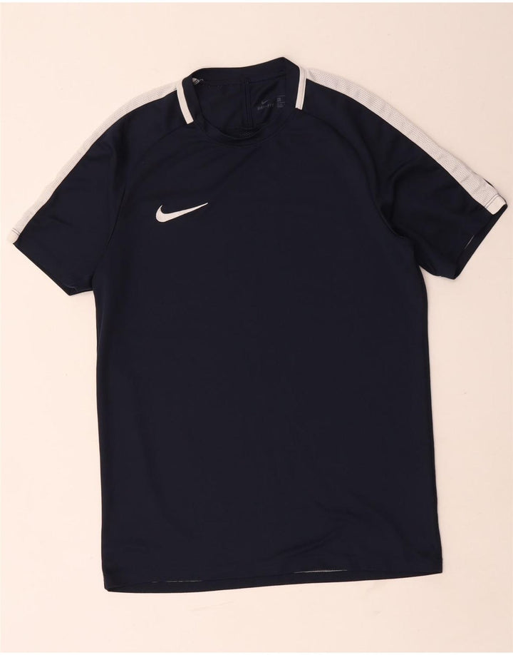 Tricou pentru bărbați Nike Dri Fit Top mic, albastru bleumarin, colorblock