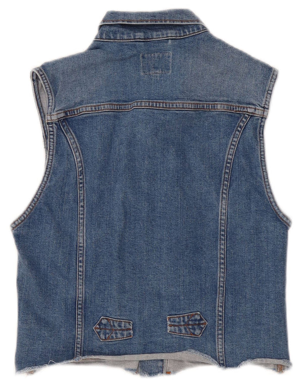 Gilet pentru femei PEPE Jeans Crop Denim UK 12 Medium Blue Bumbac
