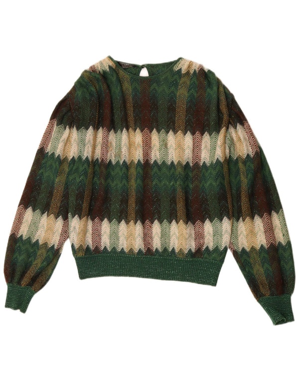 Set fuste tricot 2 piese pentru femei STIZZOLI UK 12 Medium W28 Lână chevron verde