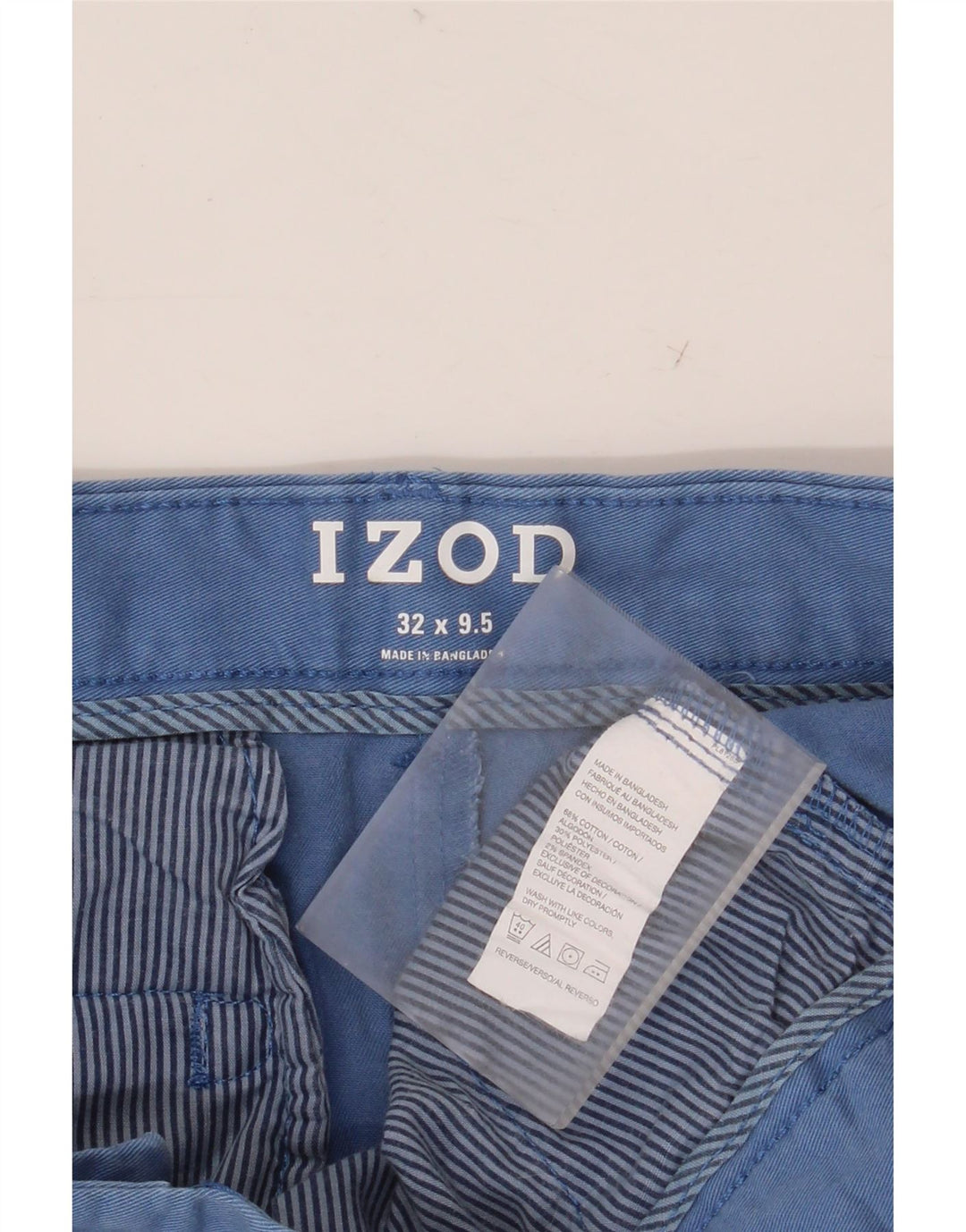 Pantaloni scurți chino pentru bărbați IZOD W32, bumbac albastru mediu