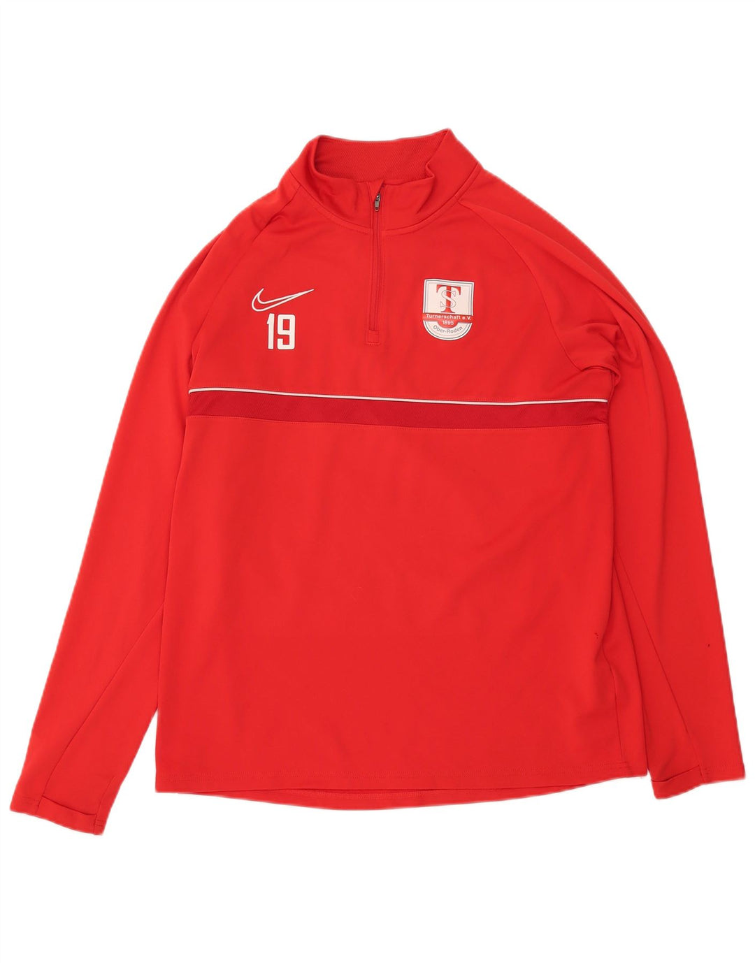 Top de trening Nike Dri Fit Graphic Zip Gâtul Pulover pentru bărbați, mare, roșu