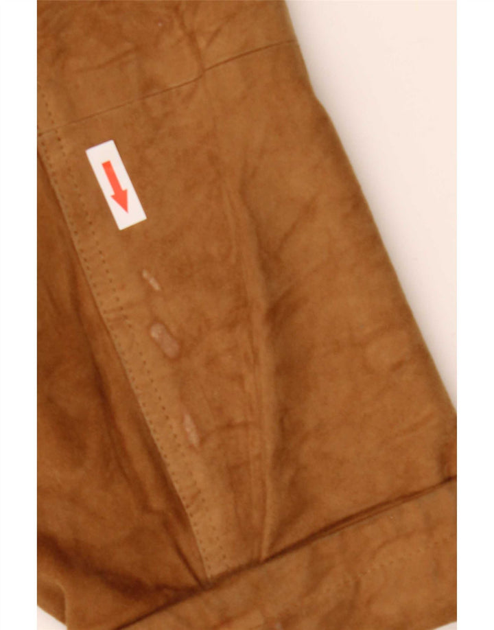 Jachetă vintage de piele intoarsa pentru femei IT 52 2XL Bej