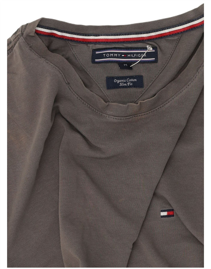Tricou pentru bărbați Tommy Hilfiger Slim Fit Top din bumbac gri mediu