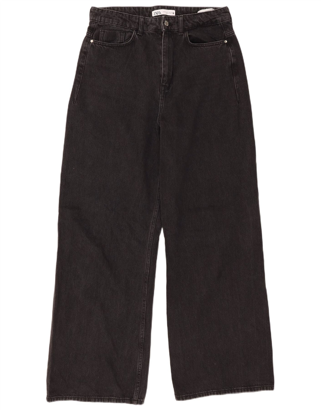 Blugi pentru femei cu picioare largi Zara EU 40 Medium W30 L31 Negri