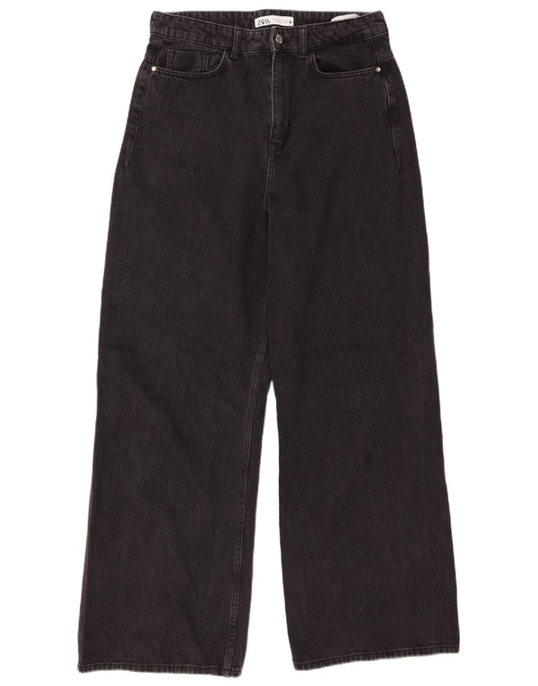 Blugi pentru femei cu picioare largi Zara EU 40 Medium W30 L31 Negri