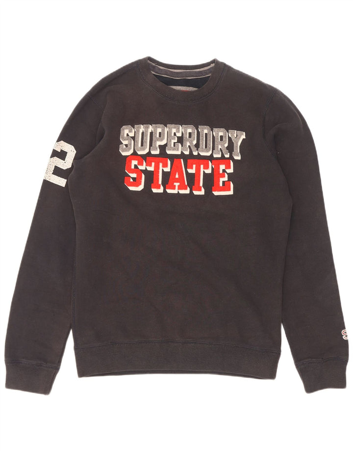 Pulover grafic Superdry pentru bărbați, bumbac mic, negru