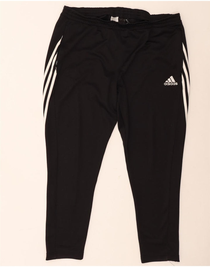 Pantaloni de trening Adidas Climalite pentru bărbați 2XL, poliester negru