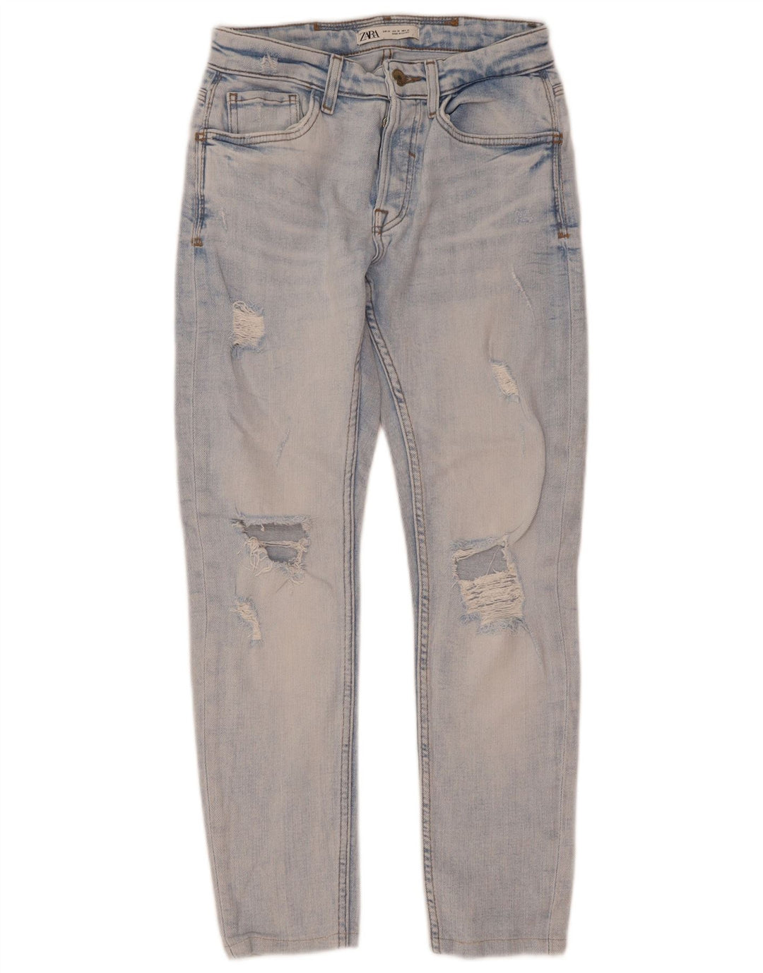 Blugi slim pentru bărbați Zara EU 38 Mici L30 L28 Albastru