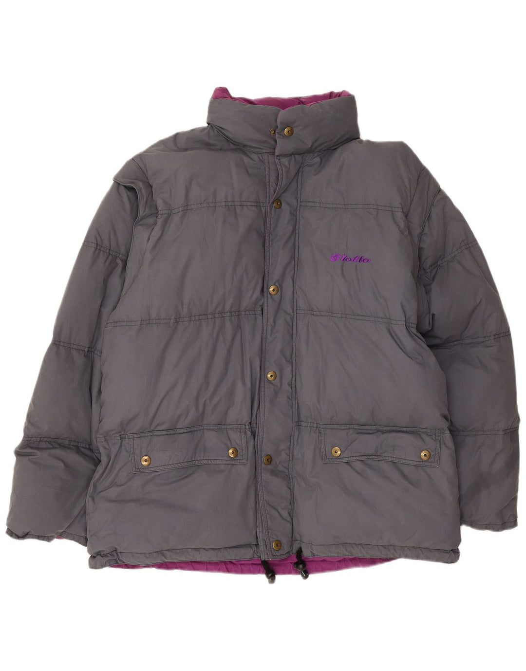 Jachetă căptușită reversibilă pentru bărbați Lotto UK 42 XL poliester gri