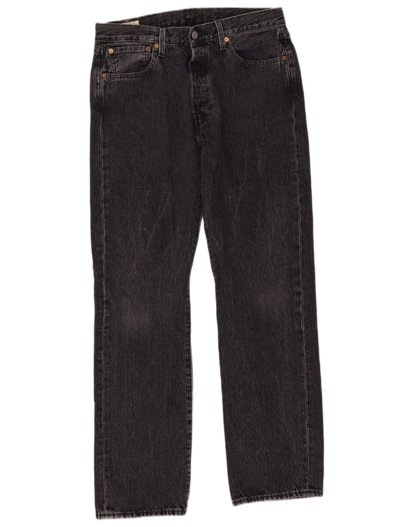Blugi drepti pentru bărbați LEVI'S 501 W32 L32 bumbac gri