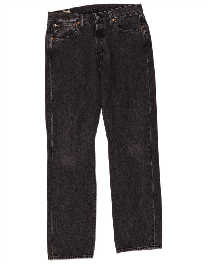 Blugi drepti pentru bărbați LEVI'S 501 W32 L32 bumbac gri