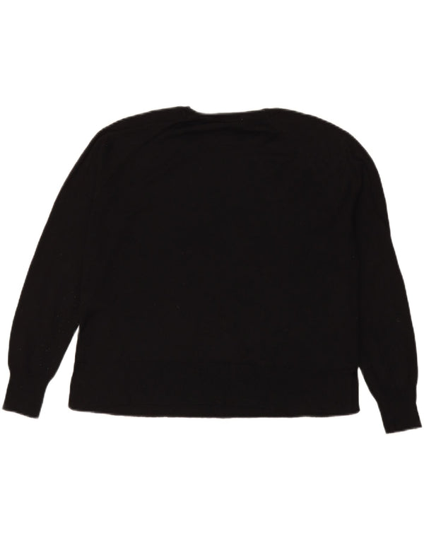 Pulover pentru femei Zara Crop Crew Gate UK 14 Medium Black Viscose