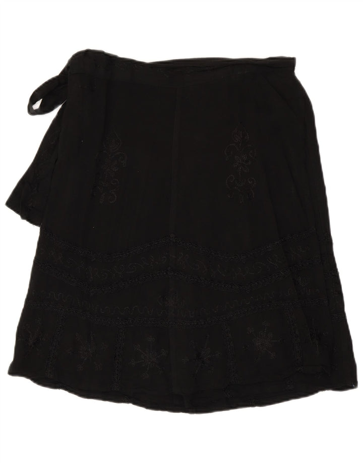Fusta Wrap Vintage pentru femei W30 Medium Black Paisley