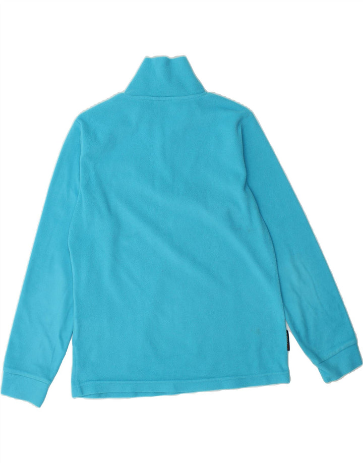 INVICTA Womens Zip Neck Fleece Jumper UK 12 Medium Blue Polyester Vintage Invicta and Second-Hand Invicta from Messina Hembry 