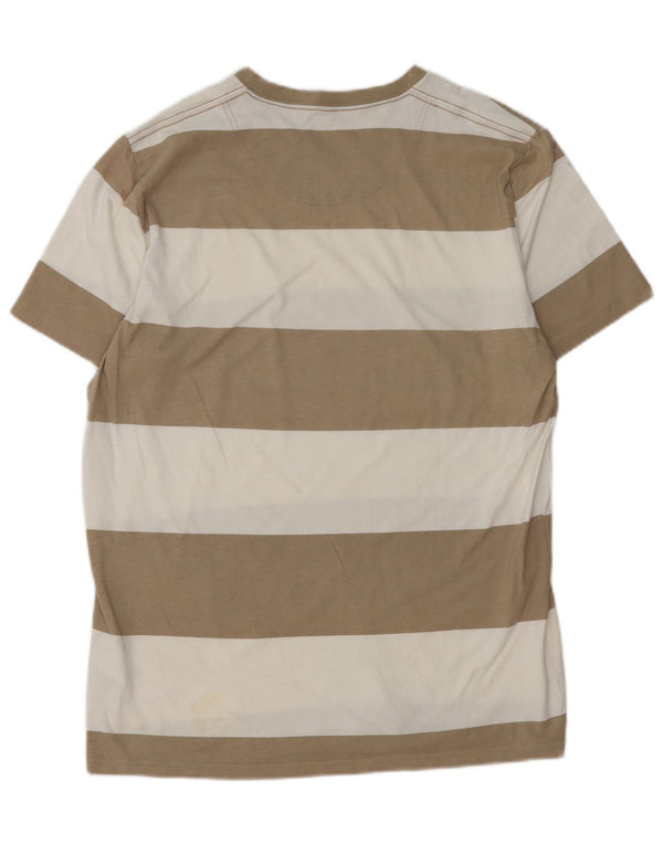 Tricou pentru bărbați Hollister Top din bumbac cu dungi maro mediu