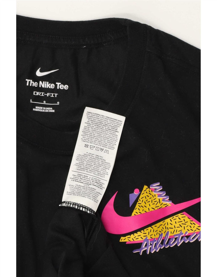 Tricou grafic Nike pentru bărbați Top mare din bumbac negru