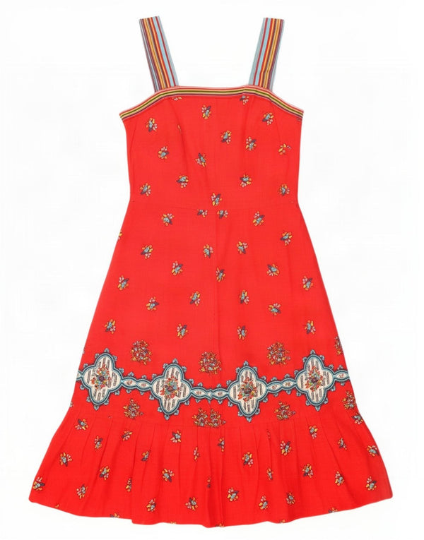 Rochie de soare vintage pentru femei UK 8 Small Red Floral