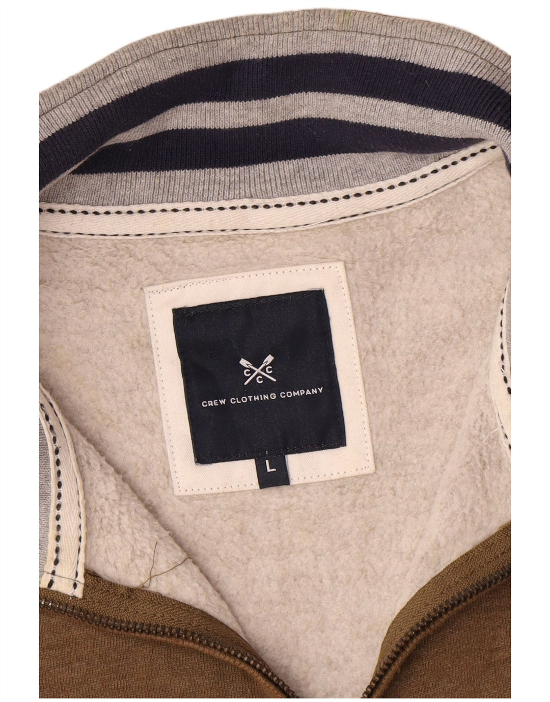 Crew Clothing Trening pentru bărbați Jachetă mare, maro, bumbac