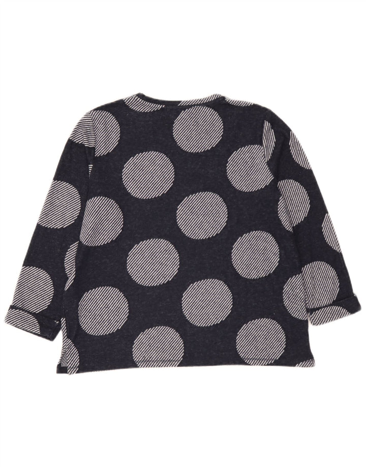 Marks & Spencer Top pentru femei cu mâneci 3/4 UK 14 mare bleumarin cu buline