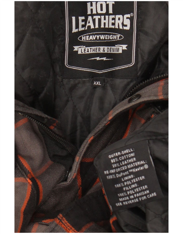 Cămașă Vintage pentru bărbați, 2XL, bumbac cu carouri gri