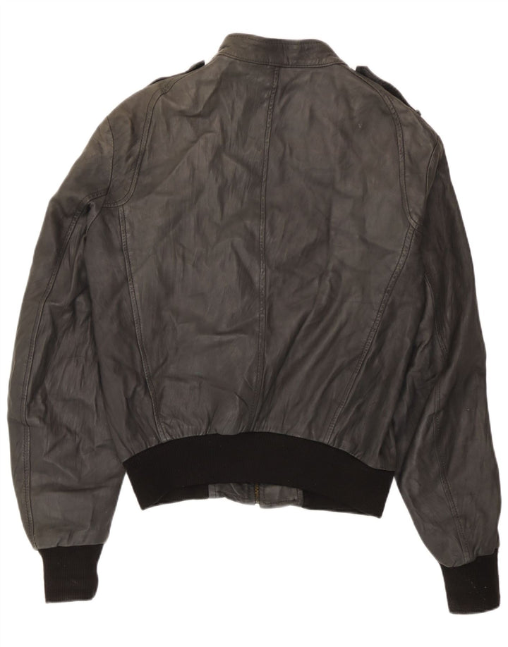 Jachetă militară din piele pentru bărbați Sasch UK 40 Large Black