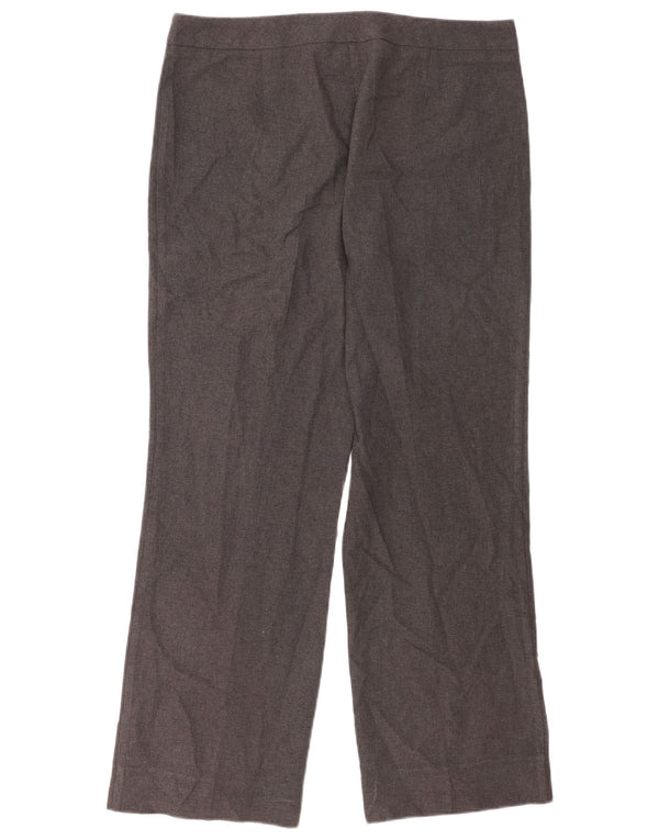 Marks & Spencer Womens Straight Casual Trousers UK 14 Large W34 L29 Grey