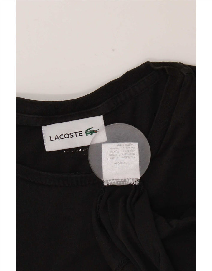 Lacoste Bărbați Tricou Top Mediu Negru Bumbac