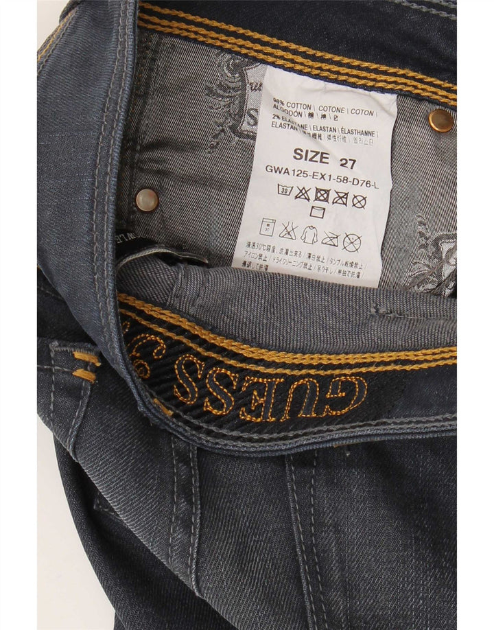 Blugi Guess pentru femei Bootcut W27 L29, bumbac bleumarin