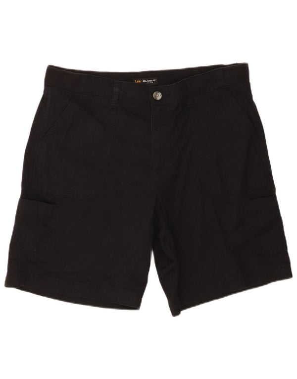 Pantaloni scurți cargo, cu talie medie, lee, pentru femei, US 14 XL W38, bumbac negru