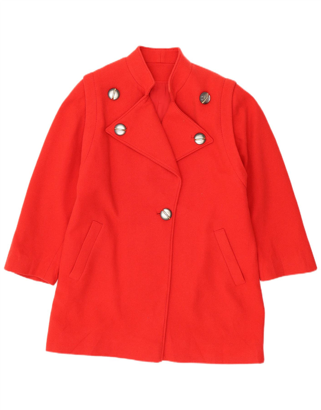 Pardesiu vintage pentru femei UK 14 mare lână roșie