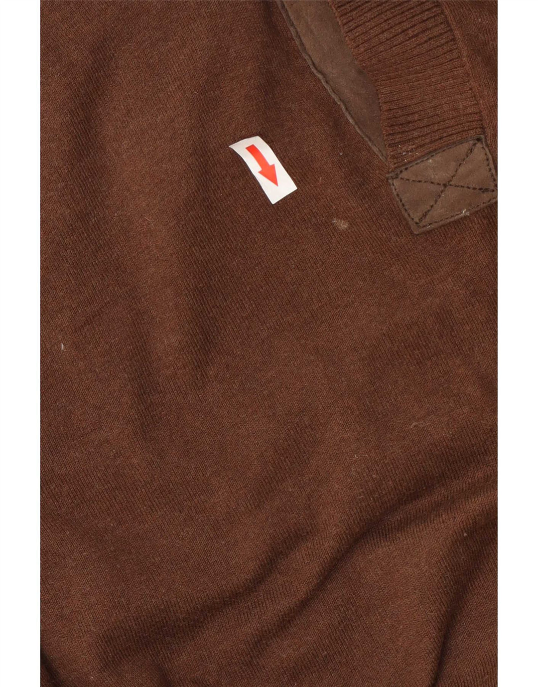 Massimo Dutti Pulover pentru bărbați cu gât șal, bumbac XL maro