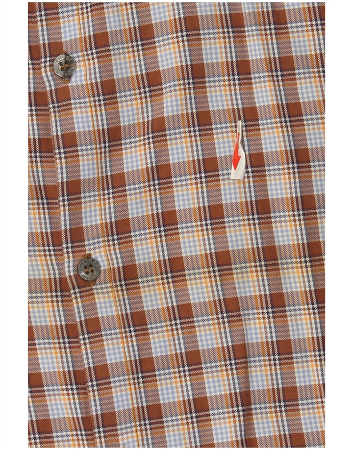 Cămașă pentru bărbați Trussardi Jeans 2XL, bumbac cu carouri maro