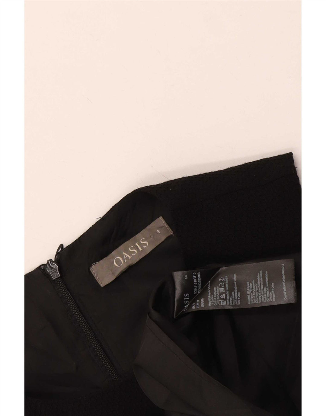 Rochie Oasis pentru femei, fără mâneci, poliester negru, UK 8