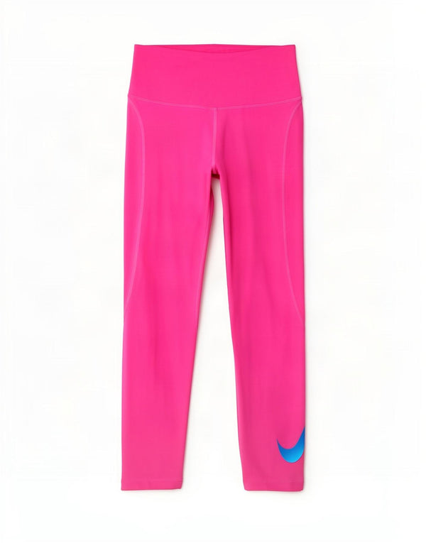 Leggings cu grafice Nike Dri Fit pentru femei UK 4 XS poliester roz