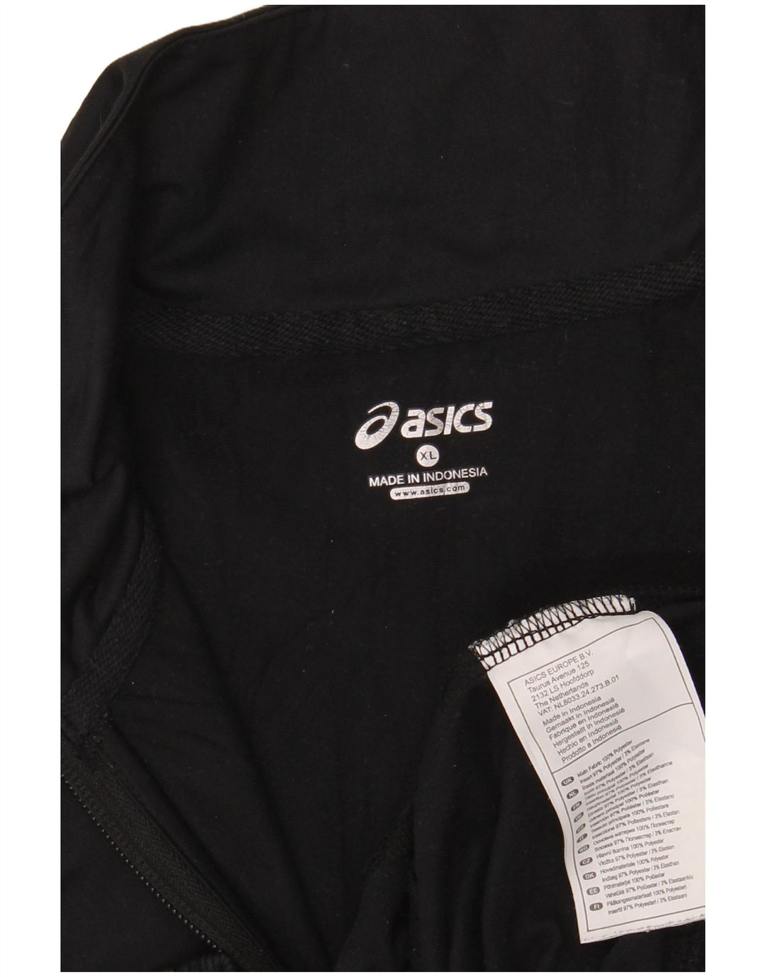 Jachetă de trening pentru femei Asics UK 18 XL, poliester color bloc negru