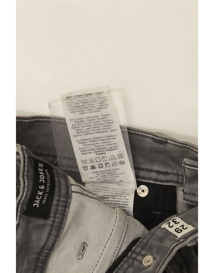 Blugi slim pentru bărbați Jack & Jones W29 L32 bumbac gri