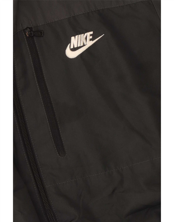 Jachetă de ploaie cu glugă pentru bărbați Nike UK 38 Poliester mediu negru