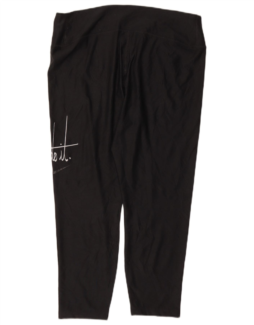 Leggings NIKE Dri Fit Graphic Capri pentru femei UK 18 XL Poliester negru