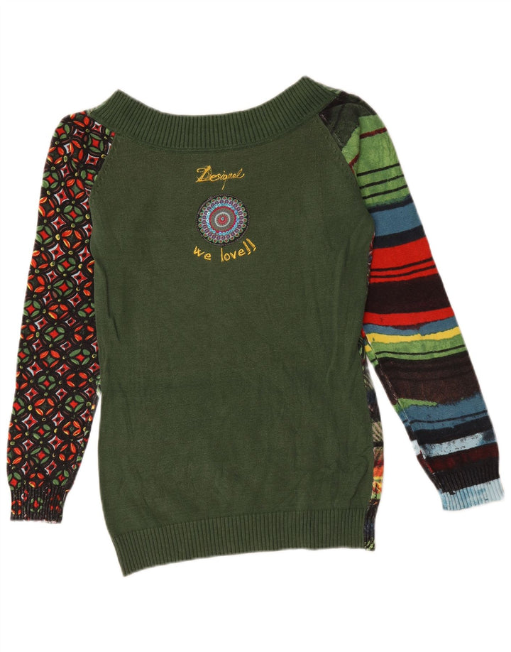 Pulover pentru femei Desigual cu gât de barcă UK 14 Medium Multicolor