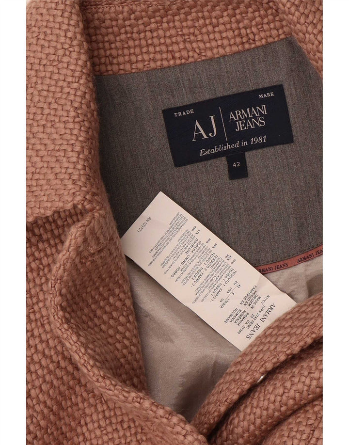 Jachetă pentru femei Armani Jeans din tricot cu 4 nasturi EU 42 Maro Acrilic Maro