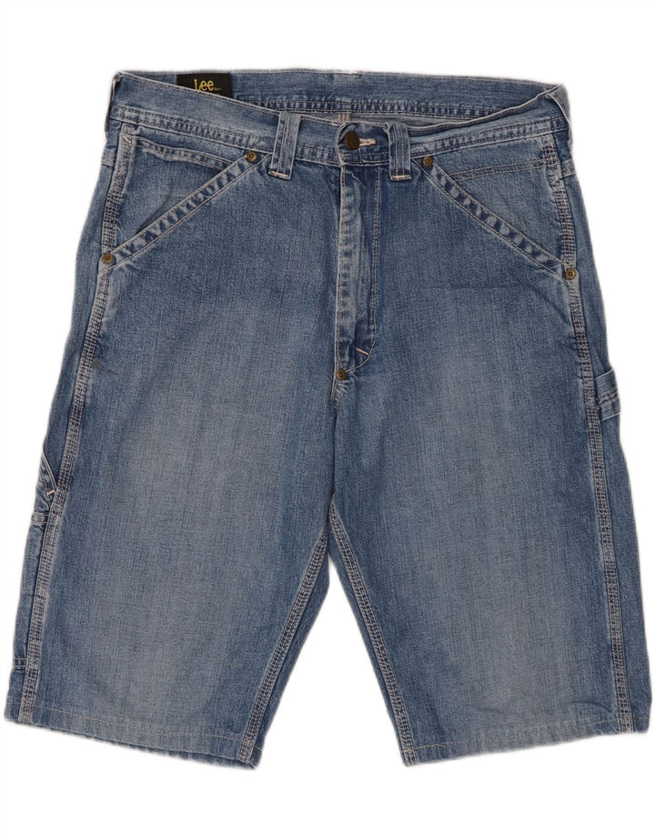 Pantaloni scurți Lee Carpenter Cargo Denim W32 Bumbac albastru mediu