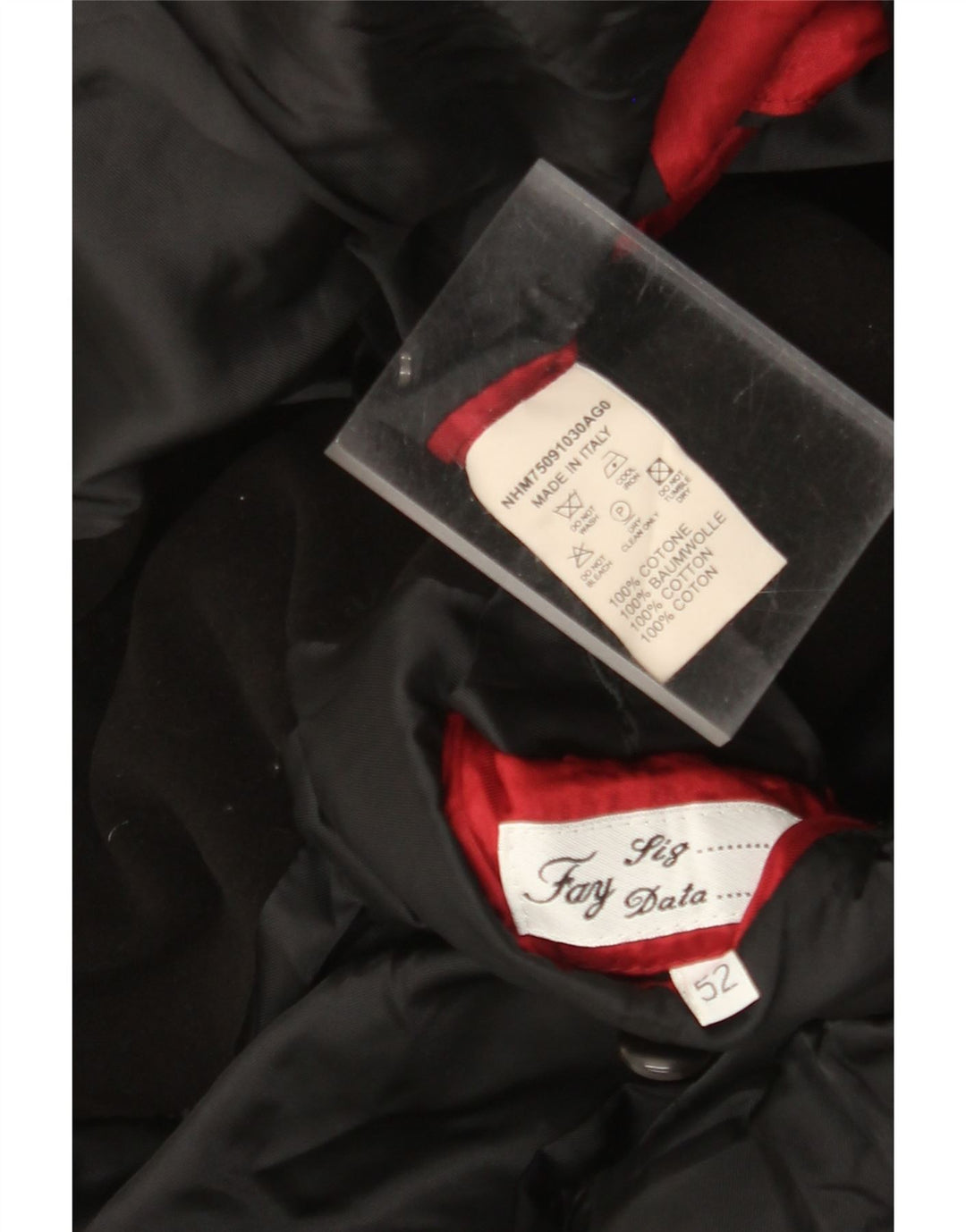 Jachetă Fay pentru bărbați cu 3 nasturi, IT 52 XL, bumbac negru