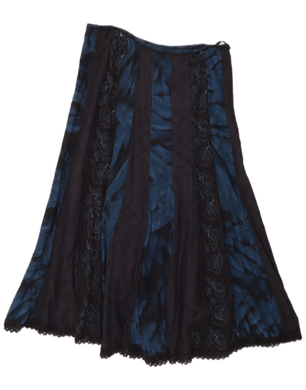 Fustă A-Line Per Una Marks & Spencer pentru femei UK 12 Medium W32 Blue Floral