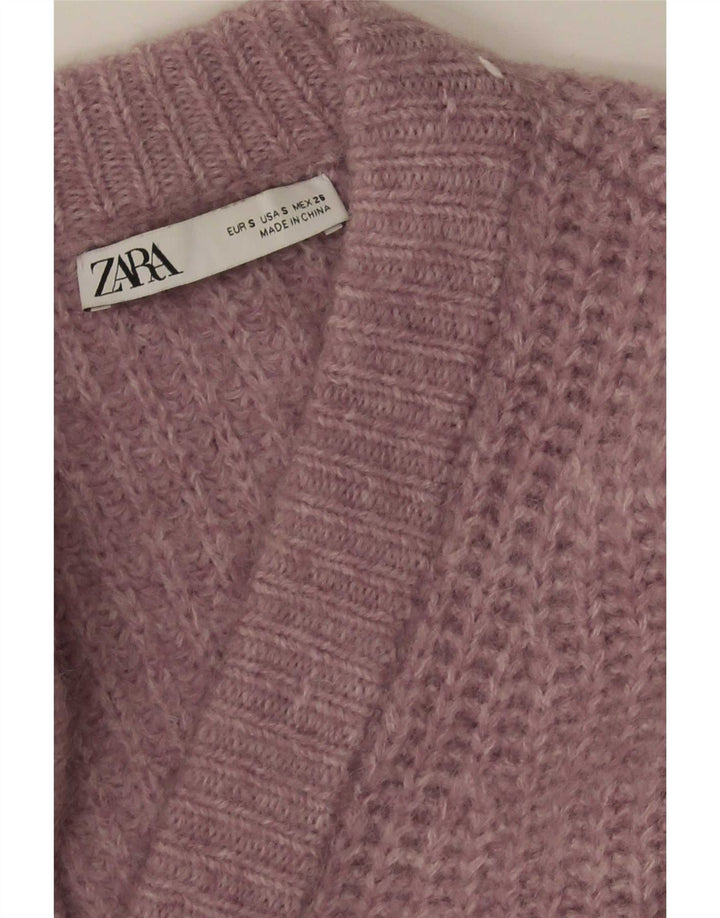 Pulover cardigan supradimensionat pentru femei Zara UK 10 mic roz